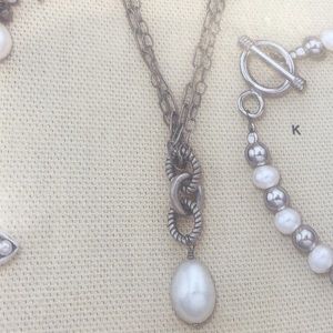 Silpada Necklace Drop Pearl Necklace